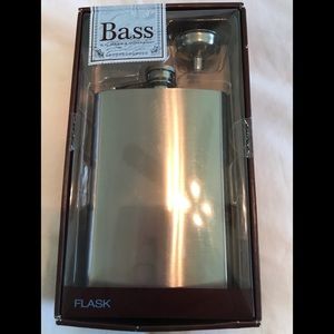 Silver Flask with funnel by GH Bass & Company
